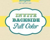 Add a Double Side to any Sunnyside Printed or Digital Invite