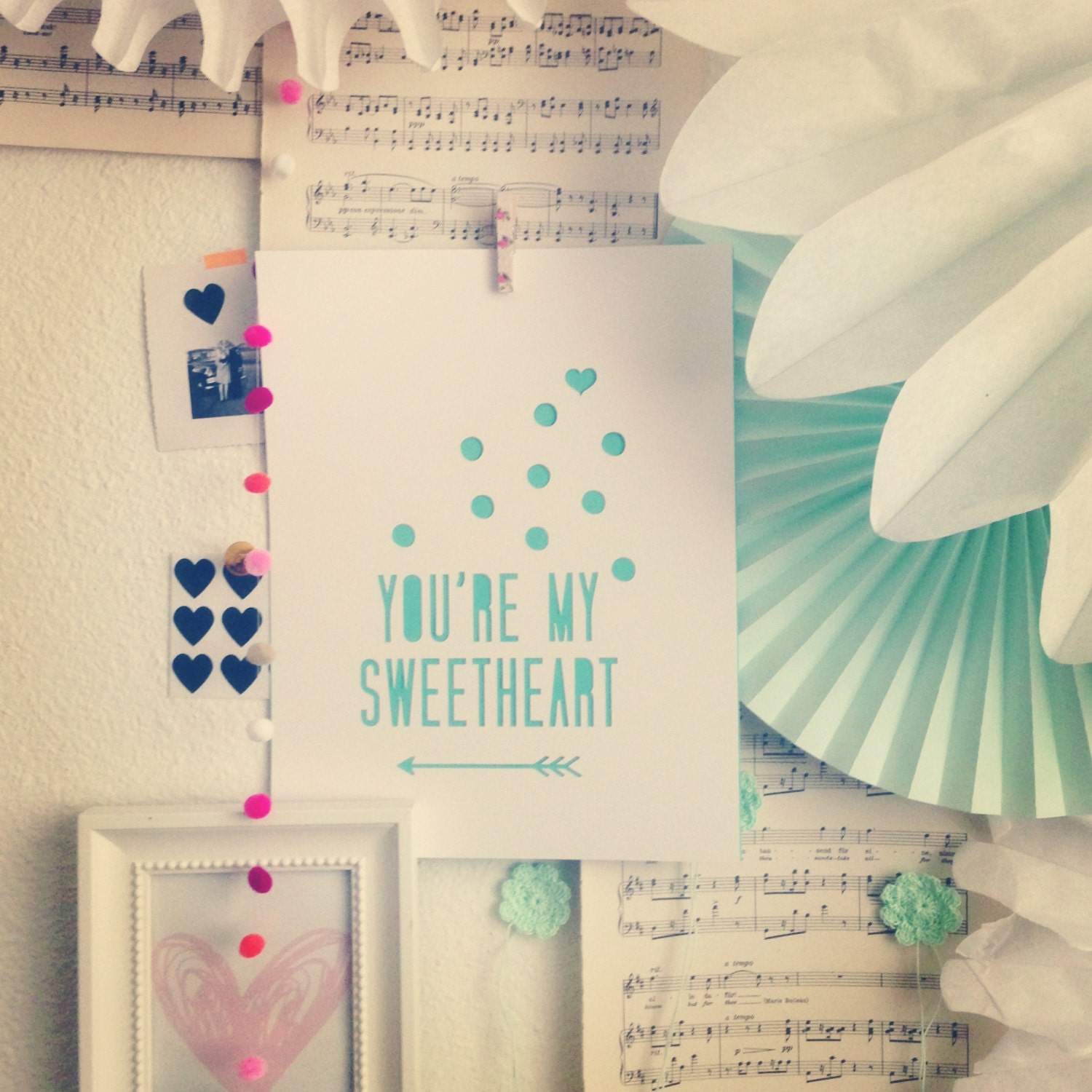 You're My Sweetheart - die cut print 8x10