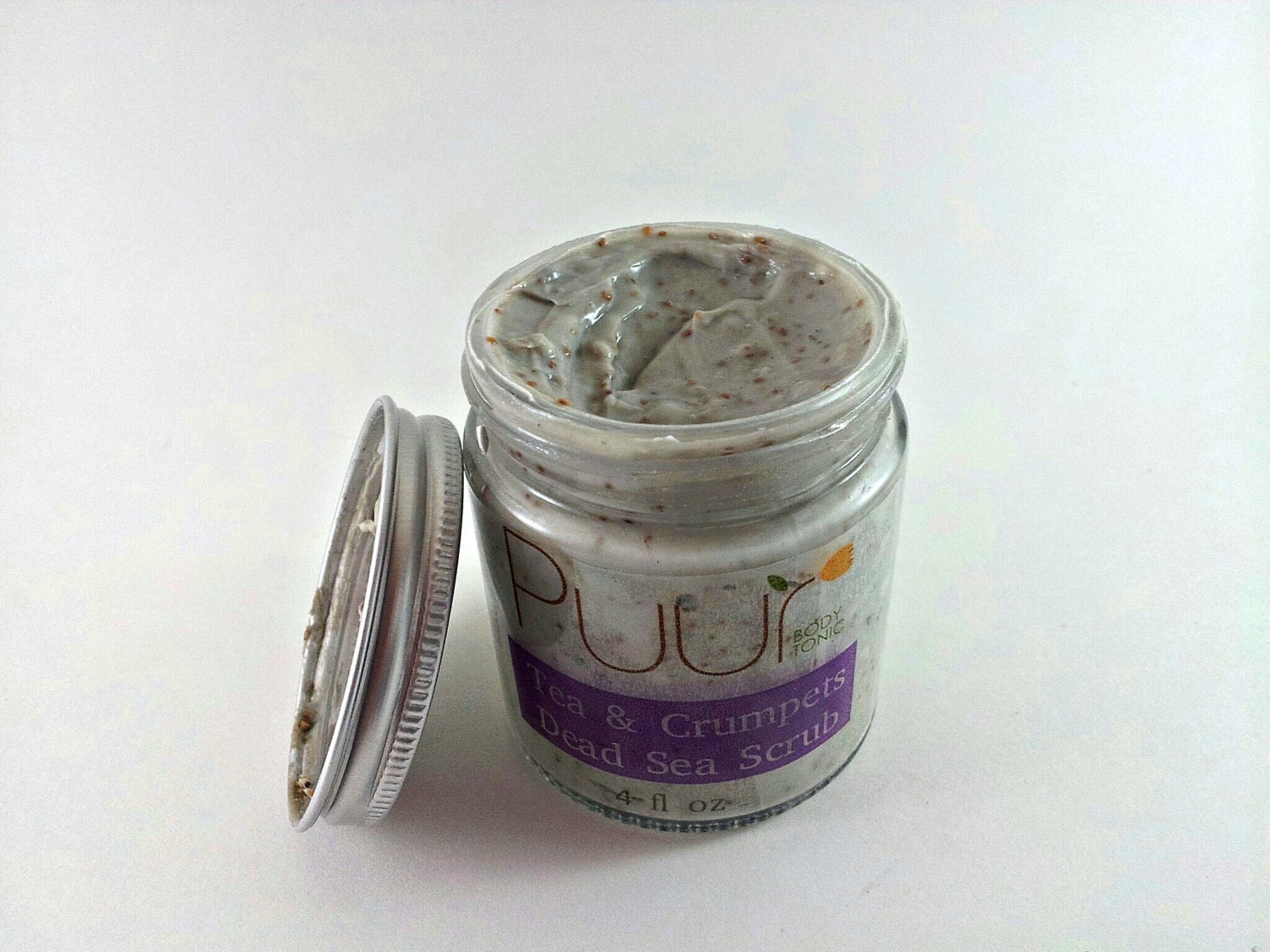 Tea and Crumpets Body Scrub - Dead Sea Clay Exfoliating Scrub Lavender Clarifying 4oz
