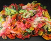 Maco Merino fleece, very soft, hand painted fiber for spinning and felting, 4.4 oz
