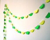 Neon Lemon and Lime Bunting, Paper Garland, party decoration, bright neon, 10 feet long