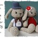 PATTERN - Miss and Mister Bunny, amigurumi bunny couple, crochet toys