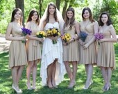 Champagne Convertible Bridesmaid Dress