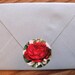 Red rose stickers, set of 8