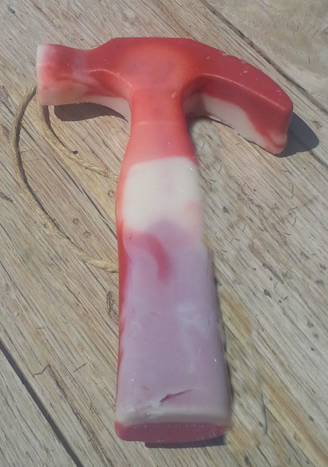 Hammer Soap on a Rope - Red - Sage and Cedar Essential Oils - Gifts for Him - Fathers Day - Carpenters - Unique