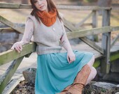 SALE: Knit Cropped Short Sleeve Pullover Sweater In Cream