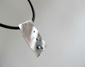 Sterling silver pendant on indian rubber made to order - tears of saint Lavrence