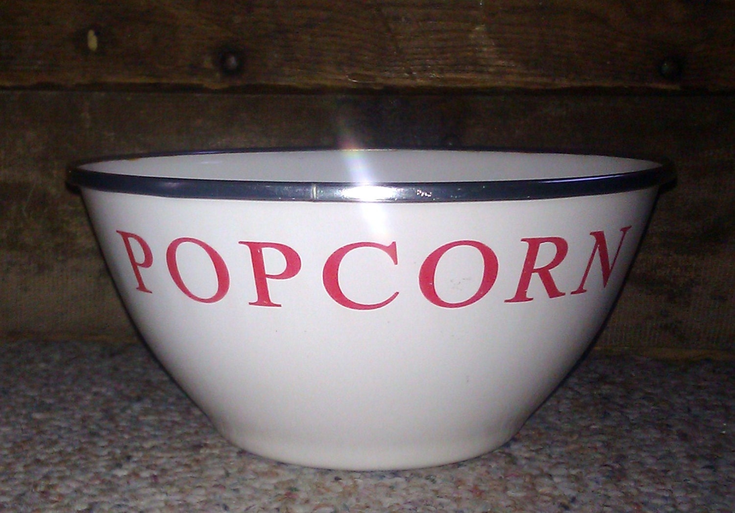 Enamel Bowl / Popcorn Bowl