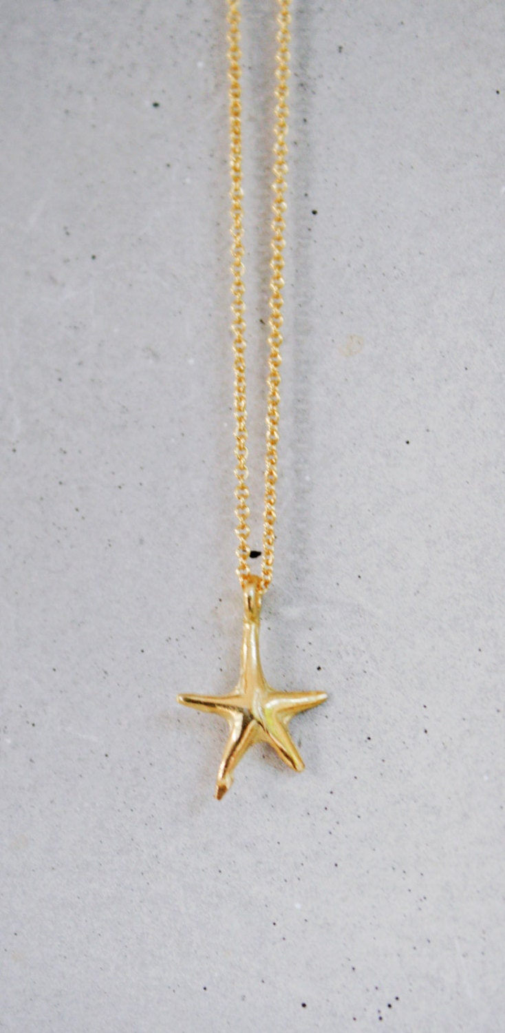 Gold Starfish Necklace