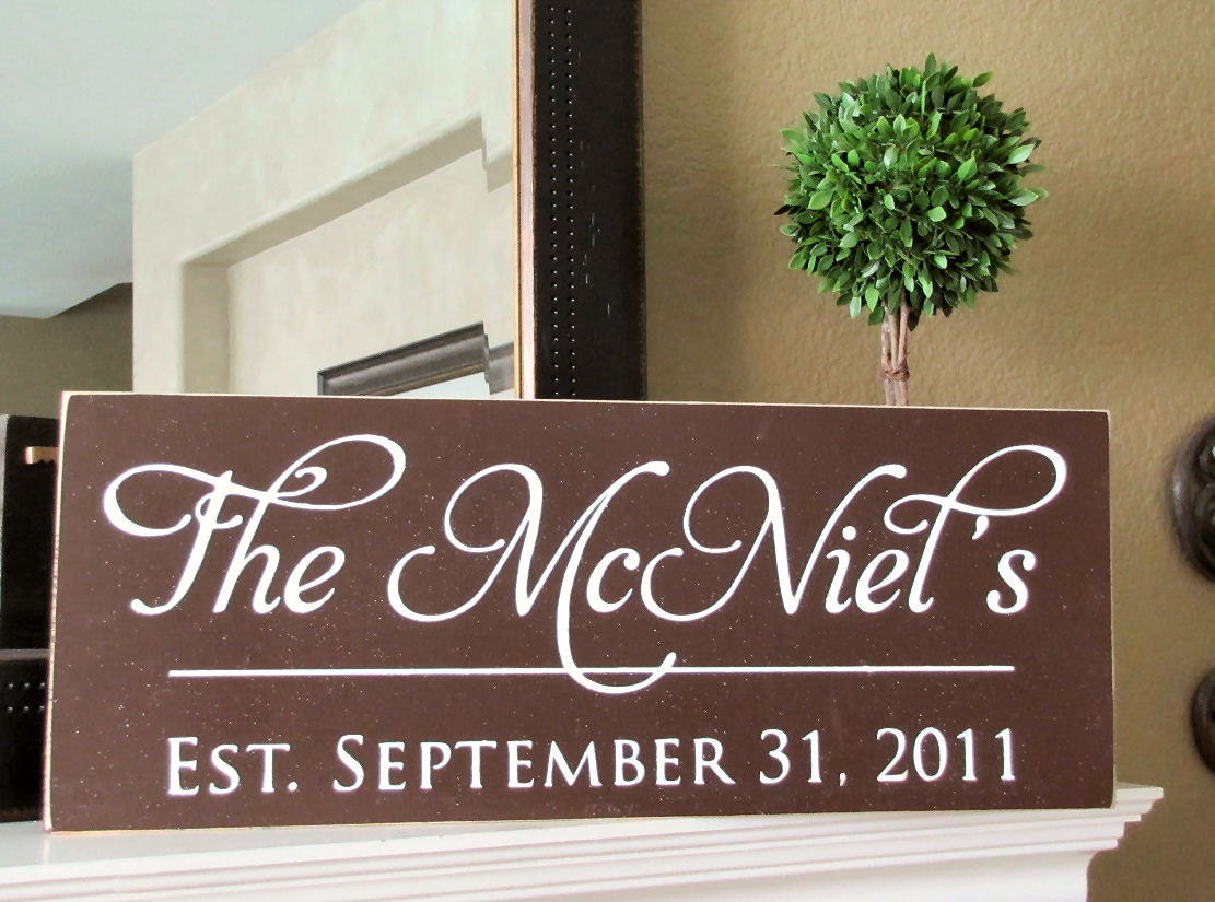 Custom Wood Sign Personalized with Your Family's Last Name
