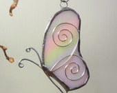 3 Custom BUTTERFLIES - Wedding Party Favors in Pink Stained Glass or Your Glass Choice