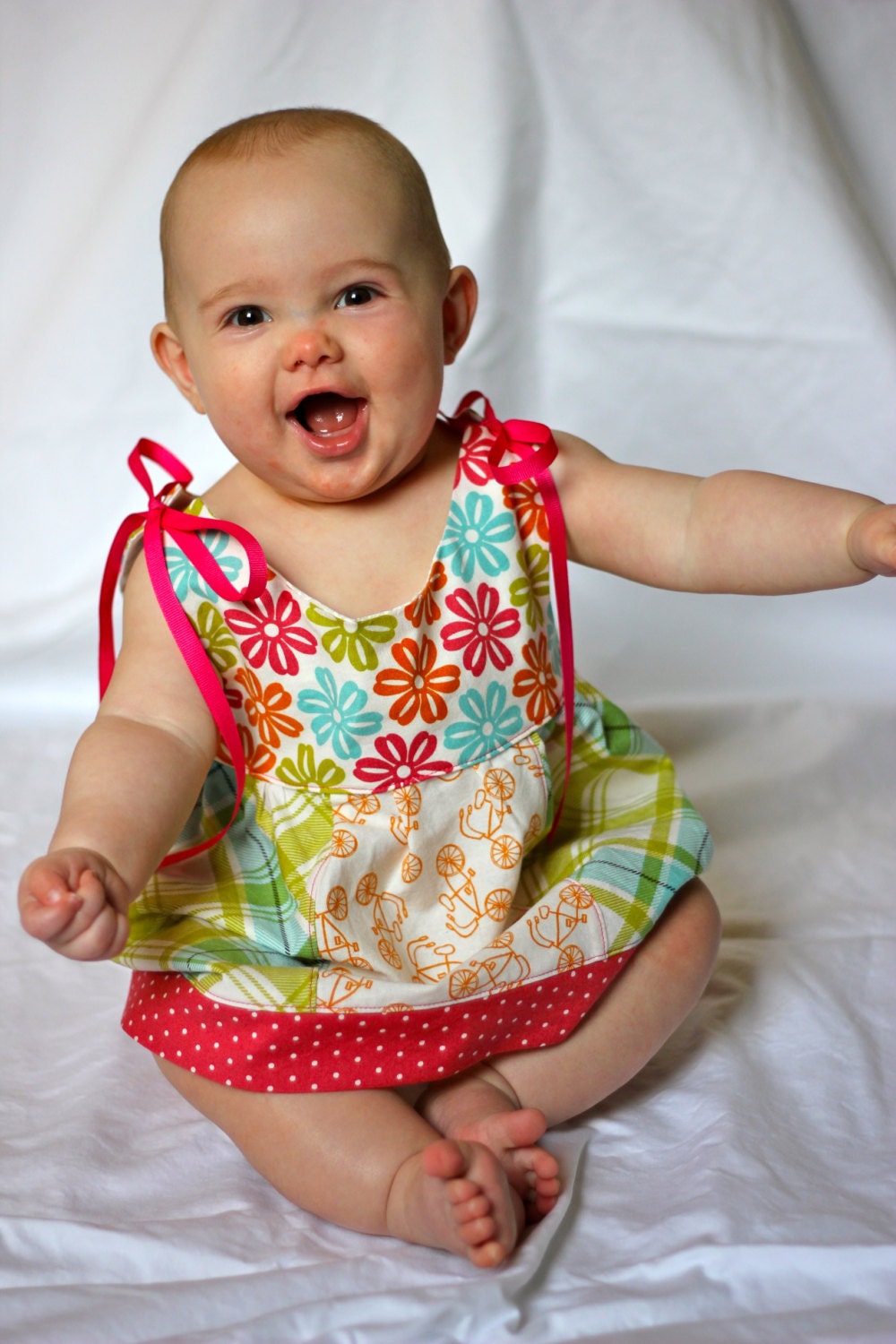 INSTANT DOWLOAD Love Me Knots Dress sewing pattern - stripwork dress - sewing pattern - PDF pattern - baby dress pattern - girls pattern