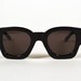 Black Retro Square Chunky Oversized Sunglasses