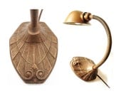 industrial table lamp, c. 1920's , patented swivel parabola shade, - faries mfg. co., decatur, il, goose neck, a vintage beauty