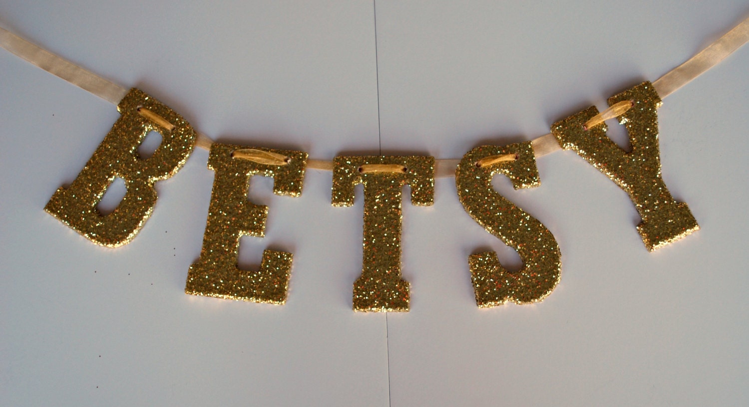 GLITTERED BANNER SIGNAGE Name Birthday Party, Bridal Showers, Graduations, Kids Baby Children Teens Room, Nursery