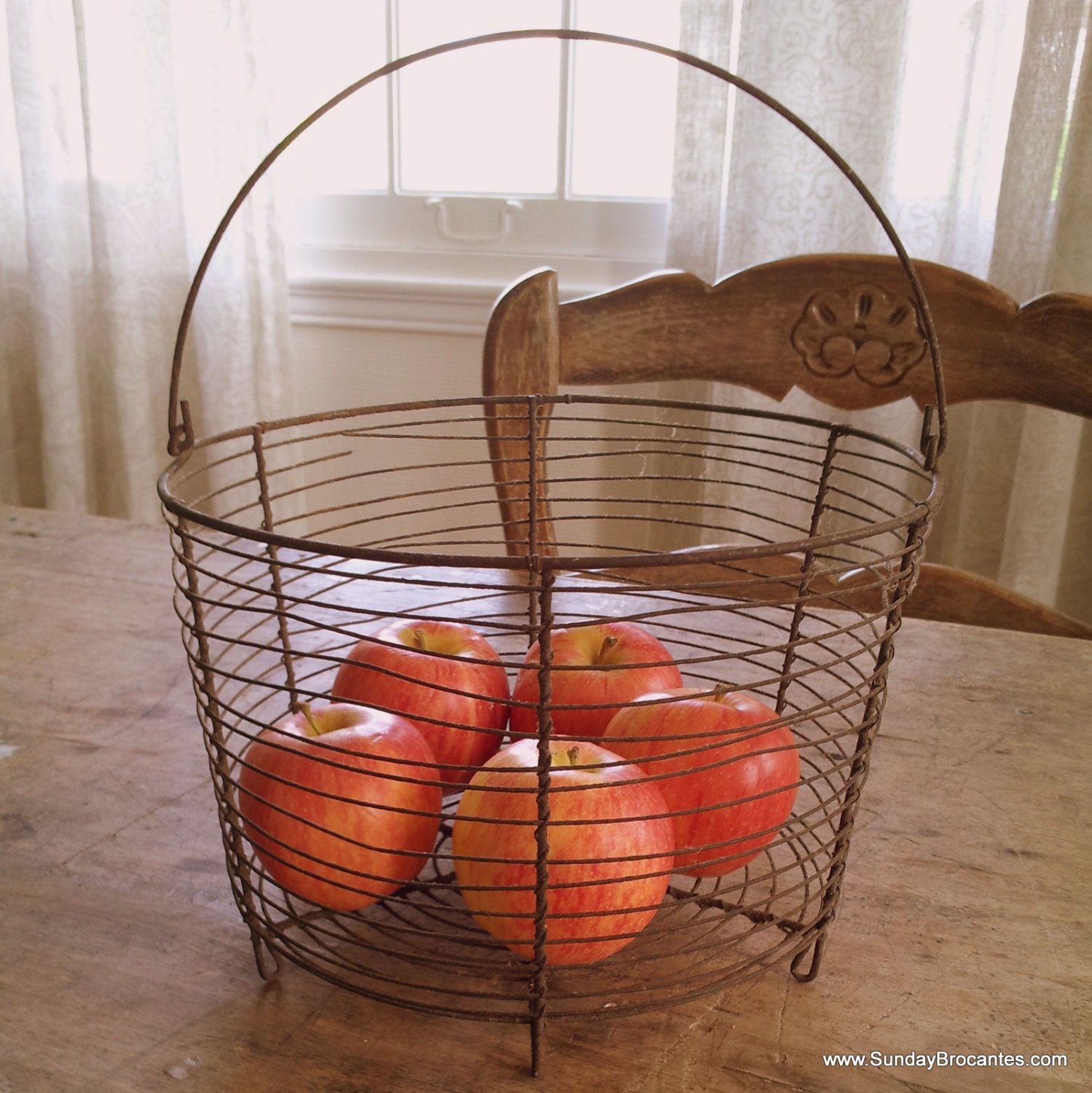Antique French Wire Basket