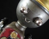 XOXO Bot - found object robot sculpture assemblage