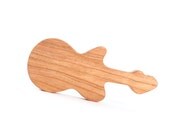 guitar RATTLE  - natural and organic wooden toy safe for teething, eco-friendly baby shower gift with homegrown organic finish