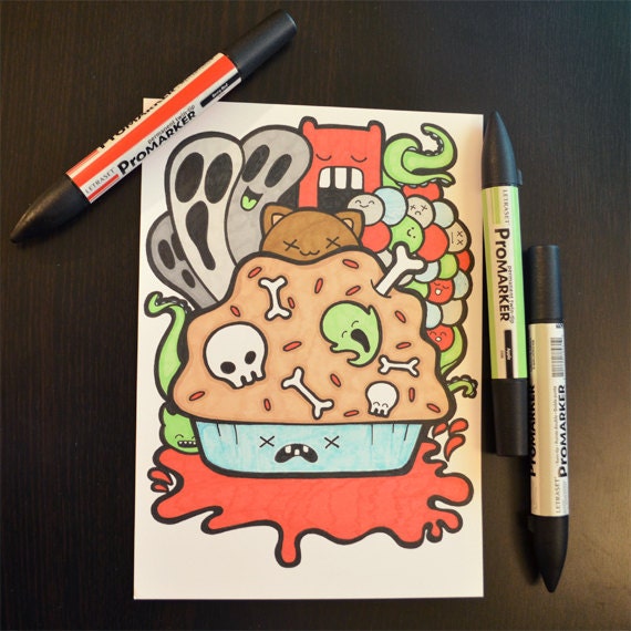 Original marker sketch. "Muffin of Death"