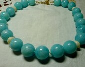 Vintage 60s Blue & White Swirl Italian Beads - NOS