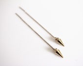 Gold Spike Ear Threads