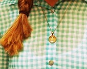 Be The Change.  Brass Charm Necklace.  Inspirational.
