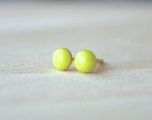 Tiny Studs - 1.5mm-4.5mm, Seven Sizes: Lemon Lime