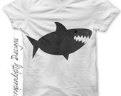 Shark Iron on Transfer - Ocean Iron on Shirt PDF / DIY Shark Shirt / Kids Boys Clothing Tshirt / Shark Birthday Party Printable IT180-C