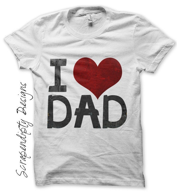Dad Iron on Shirt PDF - Father Iron on Transfer / Love Dad / DIY Fathers Day Shirt / Kids Boys Clothing Tops / Father Son Tshirt IT198-D