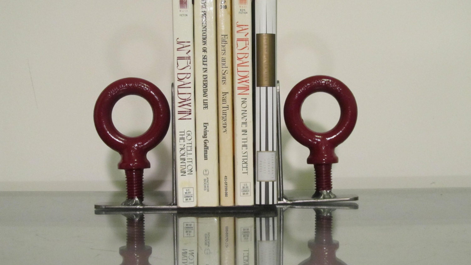 Graduation Present Metal Red Ankh Bookends Desk Accessory