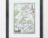 Crouch End (London N8) illustrated map print 13 x 19"