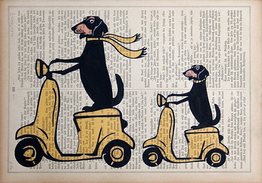 THE TRIP giclee print poster mixed media painting illustration drawing