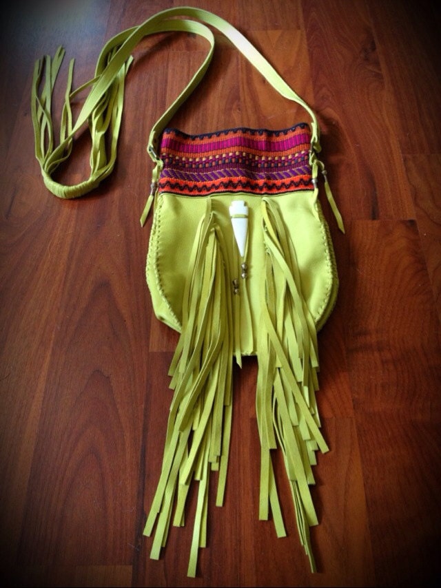 Colombiana Arrowhead Fringe Crossbody Bag Purse