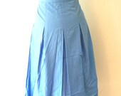 Vintage 1940s Pleated Sky Blue Skirt