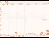 ON SALE--Printable Weekly Planner