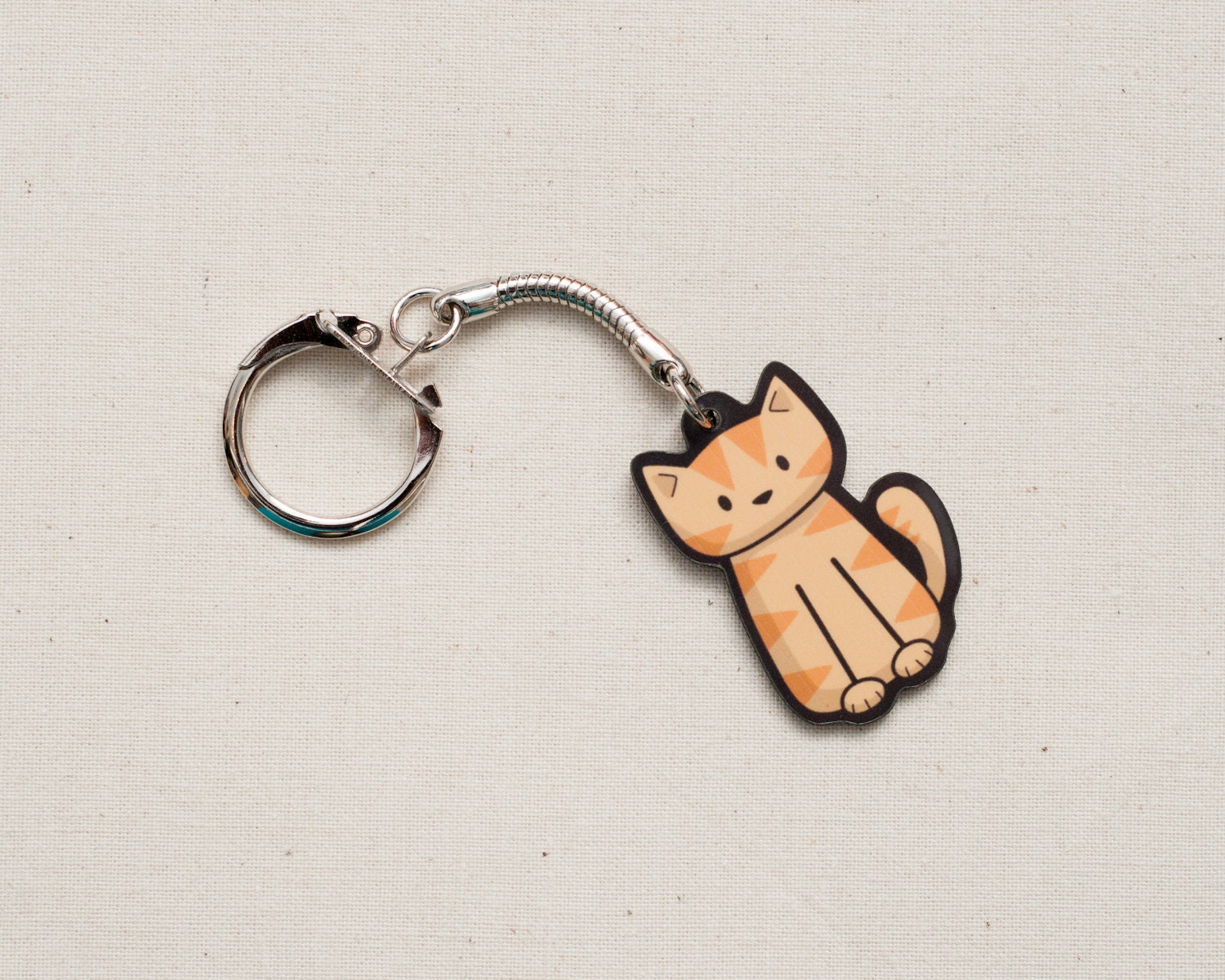 Orange Cat Keyring