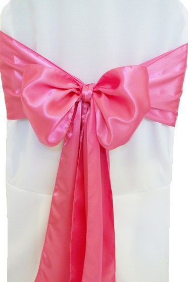 Bubble Gum Pink Chair Sash Wedding, Party, Banquet Decoration