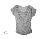 Drapey Jersey Top in Black Speckle- PREORDER Small, Medium, Large