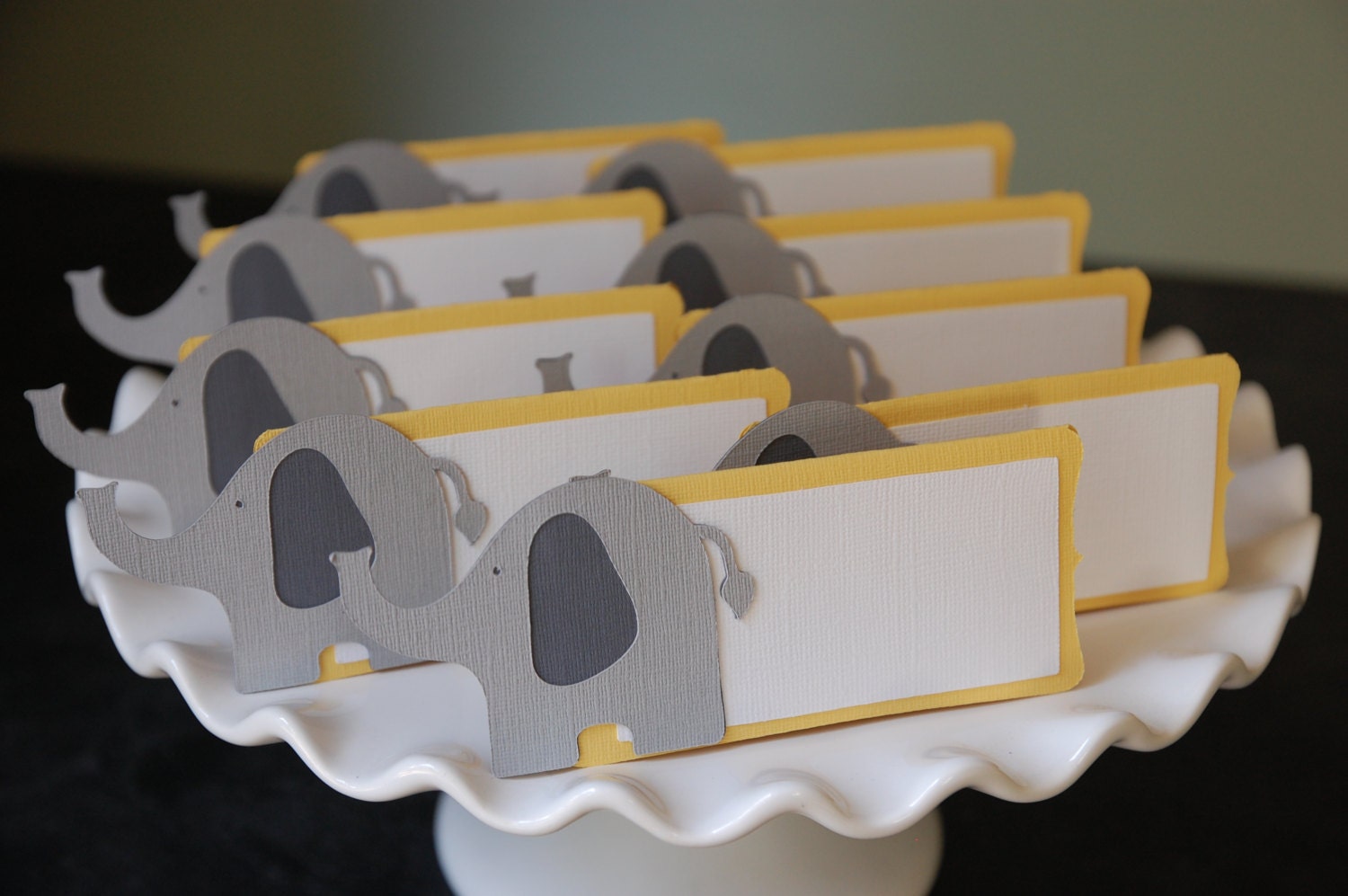 Elepahnt Place Cards, Elephant Seating Cards, Elephant Food Labels, Elephant  Party Supplies, Whale Theme, Elephant Baby Shower, 12 Pcs
