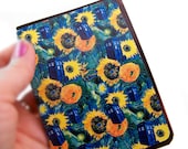 Doctor Who Inspired Notebook, Sunflowers TARDIS with Starry Night Background