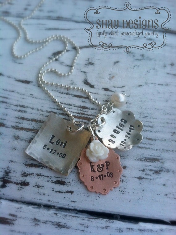 Personalized Cluster Family Necklace