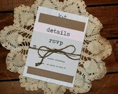 Wood Grain Custom DIY 3 Piece Wedding Invitation Suite
