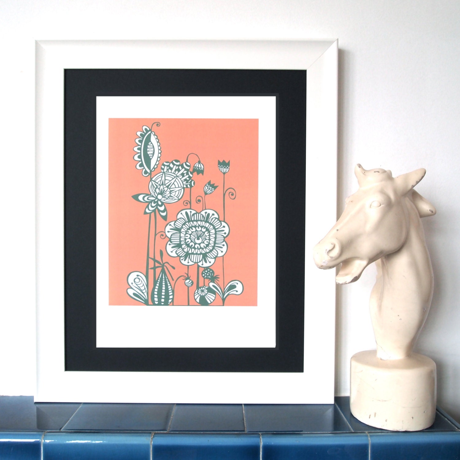 Pink Meadow A3 print