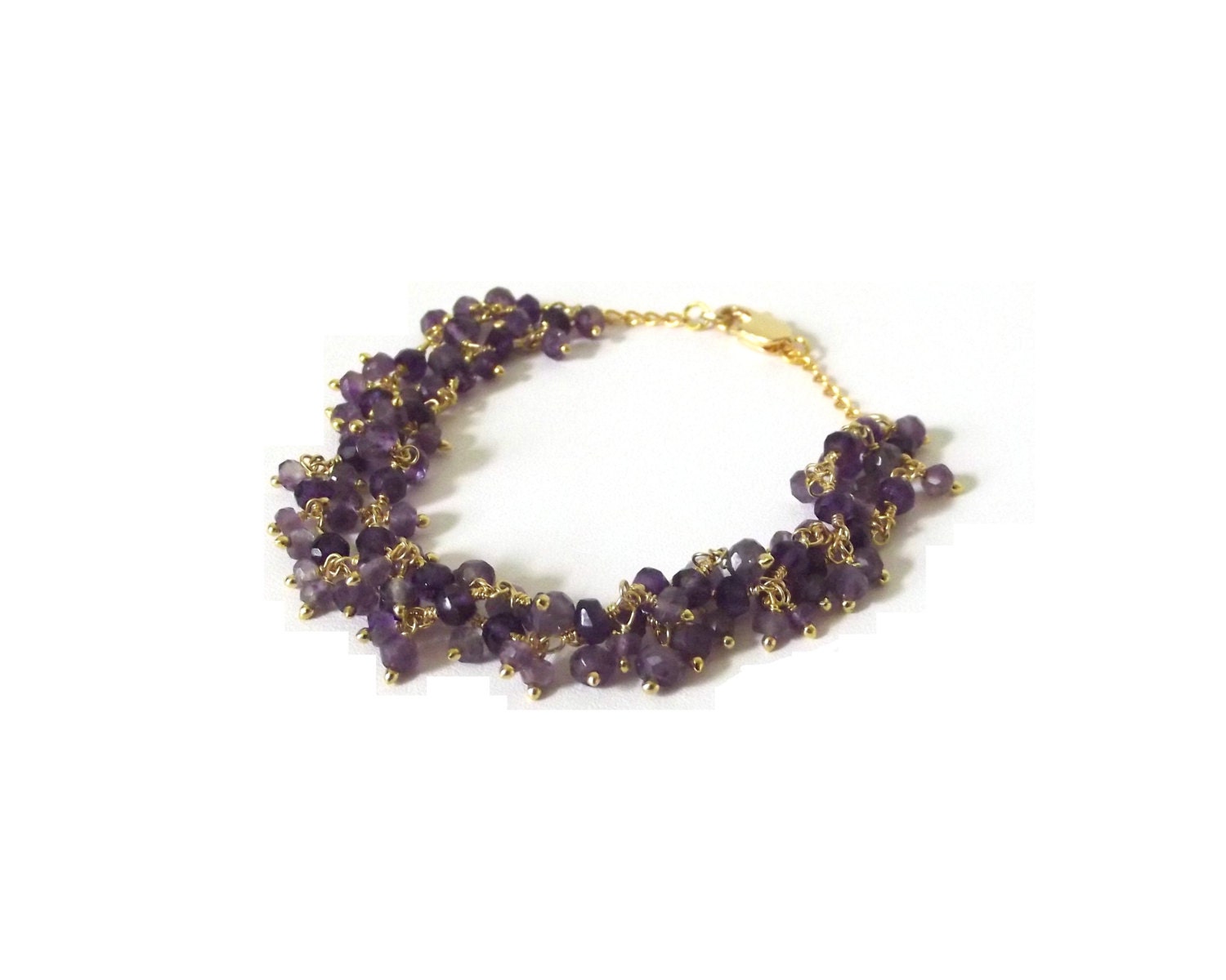 Amethyst Chain Bracelet