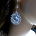 Long Rhinestone Earrings - Large Teardrops - Statement earrings - Sterling Silver ear wires -