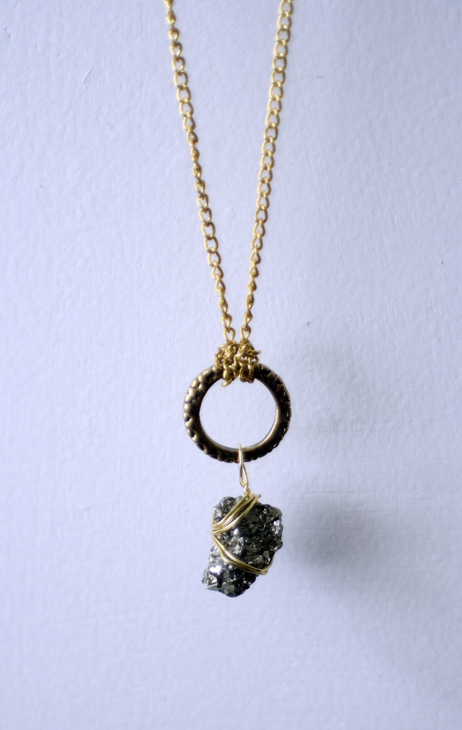 Pyrite, fools gold necklace
