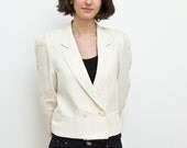 Vintage 80s linen white jacket (S)