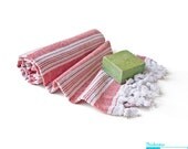 Sale 40% Sereserpe, Crafted Peshtemal - Red Turkish Towel