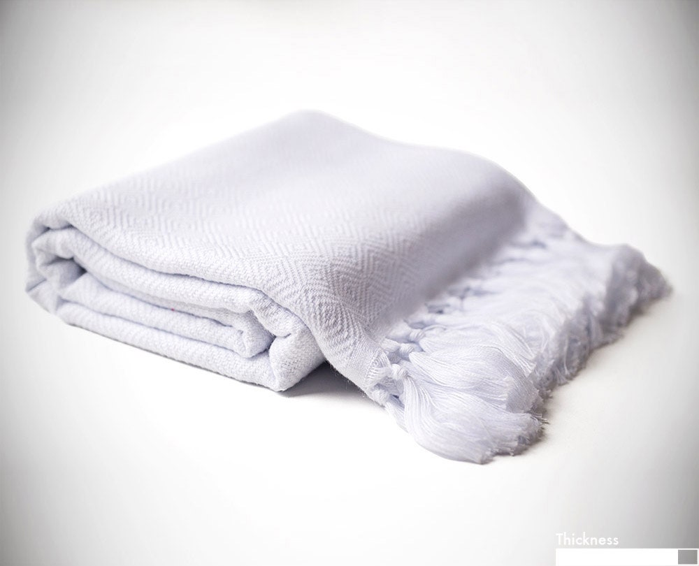 Beyaz Peshtemal, White Turkish Bath Towel