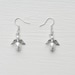 Guardian Angel Earrings- Glass Pearl & Angel Wings- Love- Mother- Grandmother- Daughter or Son- White Cream and Silver